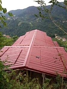 Atakum Çatı Tamiri - Çatı yıkımı sonrası köy evine tasarladığımız sac çatı, Atakum'da kenet çatı yapımı ve tamiri SAMSUN ÇATI USTASI